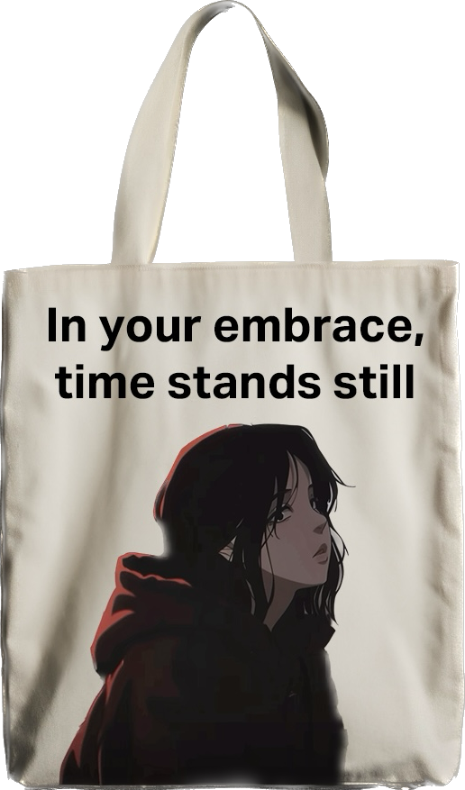 In your embrace, time stands still - tote bag